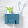 Toothbrush Holder Punch-Free Wall-Mounted Toothbrush Holder Shaver Toothpaste Mouthwash Cup Storage Rack Bathroom Accessories