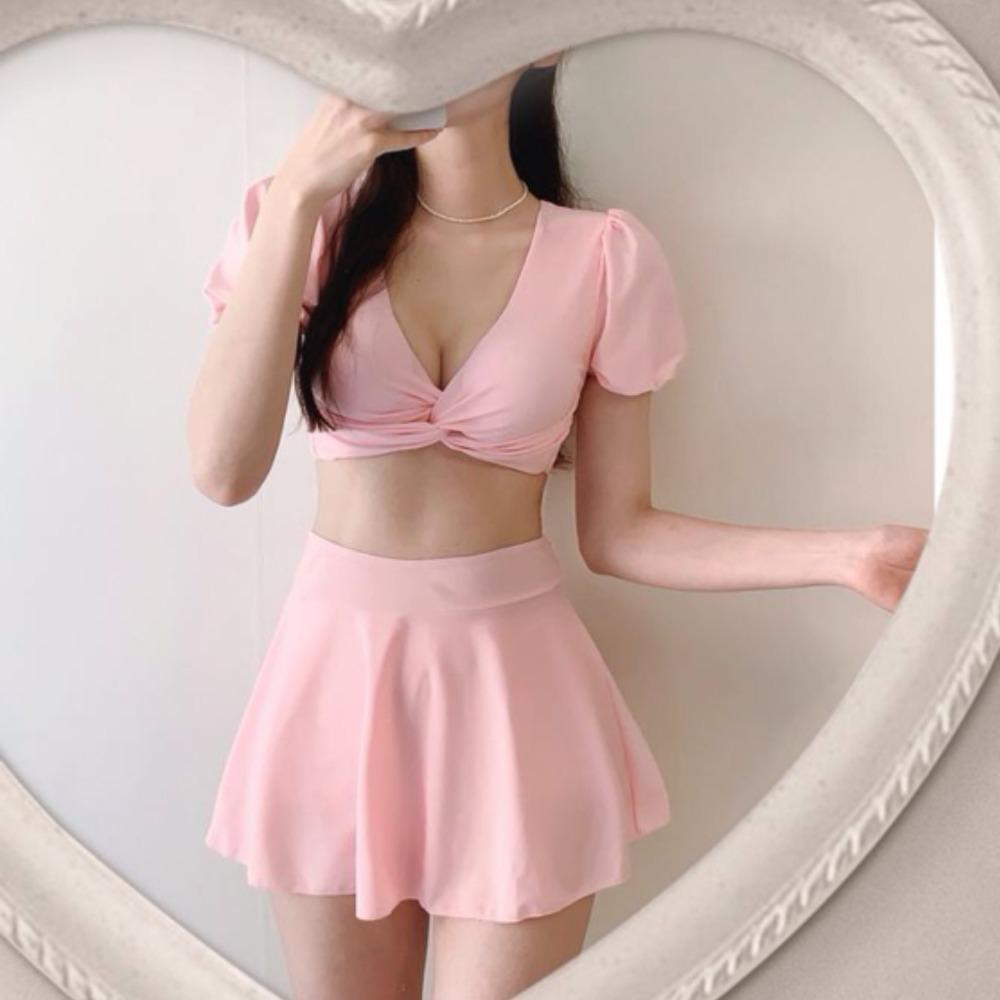 Корейский Хит Продаж Купальник-Юбка из Двух Частей - Купальник в Стиле Чистого Желания для Женщин