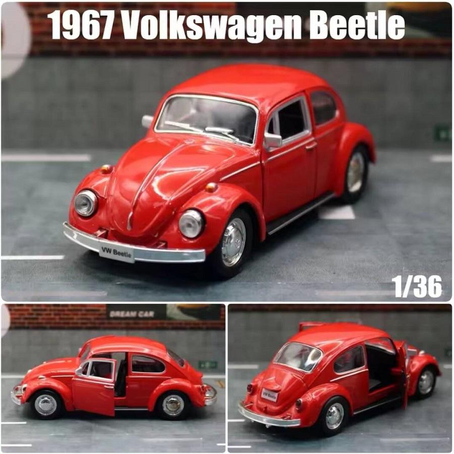 Ретро Классический 1967 Volkswagen Beetle 5-дюймовая Металлическая Машина Симуляция Литой & Игрушечный Транспорт RMZ city 1:36 моделей из сплава, подарки для детей