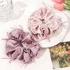 Французский балетный стиль лента бант большой резинка для волос женщины шелковые резинки для волос милые элегантные веревки для волос резинки держатель для хвостика