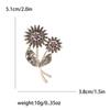 Элегантный темперамент сплав горный хрусталь брошь подсолнечник изысканная женская одежда корсаж ювелирные изделия булавка