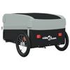 vidaXL Bicycle Trailer Black and Gray 45 kg Iron