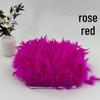 Red Lace Net Turkey Feather Strips for DIY Handmade Wedding Dance Costumes and Decorations