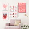 День святого Валентина Розовое сердце Настенная живопись Простая скандинавская картина на холсте Бохо праздничный подарок Дамский постер для украшения гостиной
