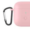 Earphone Case Simple Flexible with Carabiner Earphone Case Bluetooth-compatible Earbuds Silicone Cover Earphone Sleeve