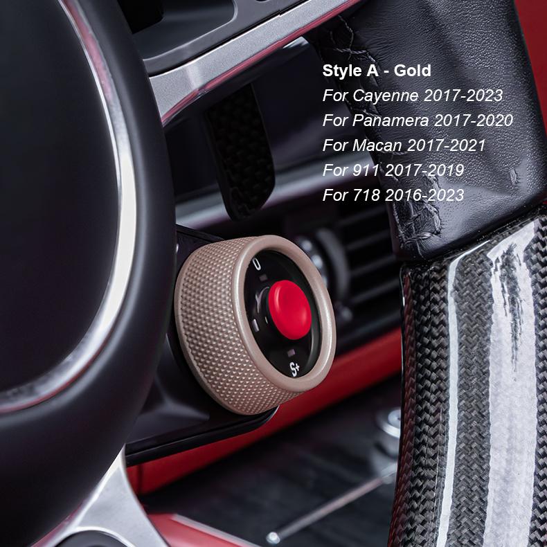 AABKV1 Automobile Steering Wheel SC Ejection Knob Button For Porsche Cayenne Panamera 2017-2025 Macan 911 2017-2024 718 16-23 Taycan