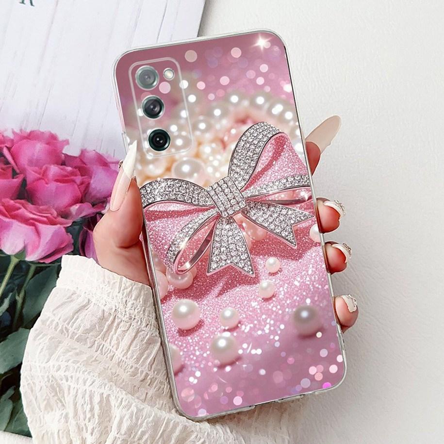 For Samsung Galaxy S20 FE Case SM-G780F S20FE Cover Popular Flower Soft Silicone Cases For Samsung S20 Fan Edition S20Lite Funda