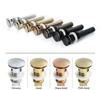 White Pop up Drain Bathroom Brass Wash Basin Sink Water Drain with Overflow Hole