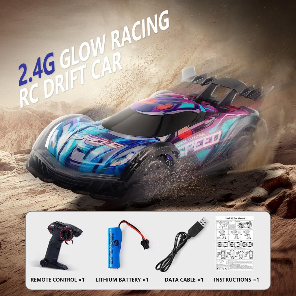 RC радиоуправляемый дрейф гоночный автомобиль модель красочная световая ручка детская электрическая игрушка радиоуправляемый автомобиль