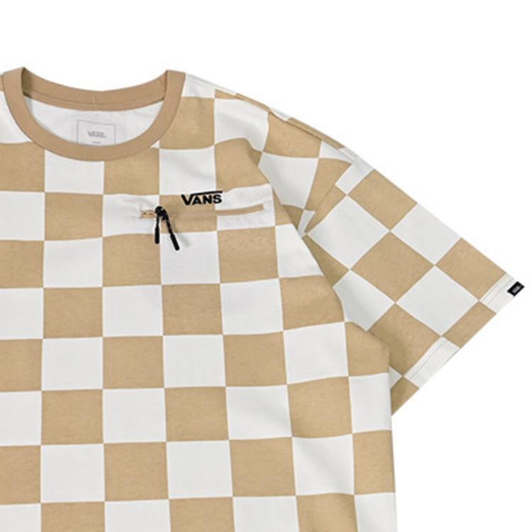 Vans Лето 2024 Спортивный Повседневный Хлопковый Короткий Рукав Круглый Вырез Клетчатая Футболка Мужские Топы VN000GR8CTD