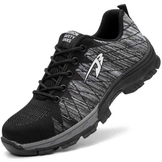 Indestructible Men Shoes Anti -Puncture Safety Shoes Work Sneakers Male Hiking Shoes Anti -Smash Steel Toe Shoes Security Footwear
