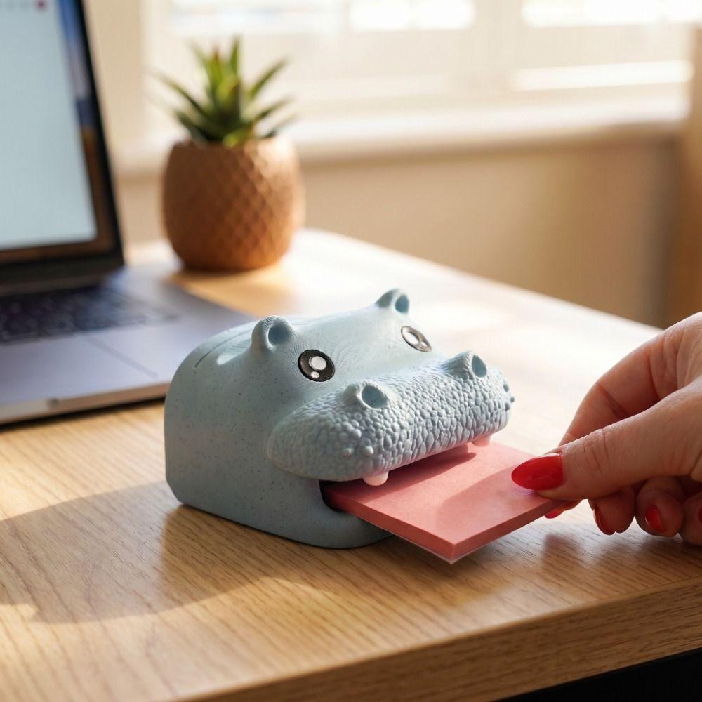Cartoon Style Hippo Desktop Organizer Hippo Shaped Desktop Storage Organizer Office Use