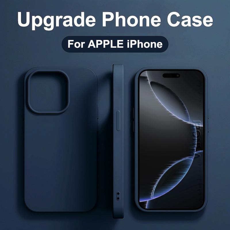 Liquid Silicone Phone Case For 11 13 12 14 15 16 Pro Max Plus 16E Cases Shockproof Protective Back Cover