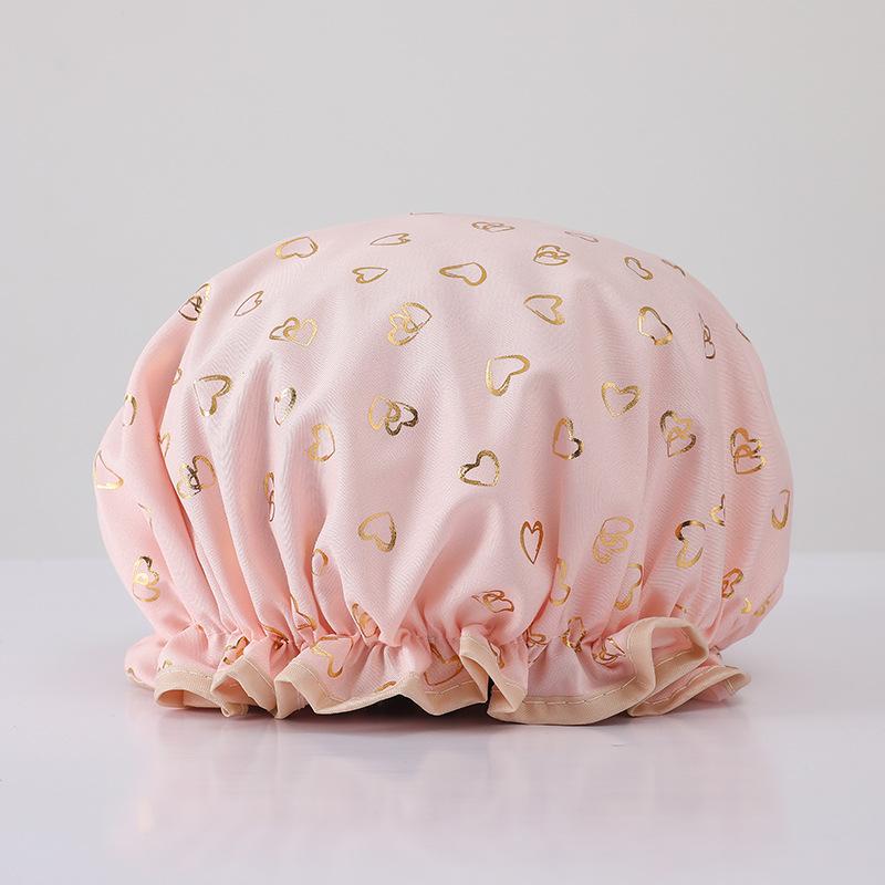 Waterproof Shower Cap Double Elastic Shower Cap Dustproof And Smokeproof Shampoo