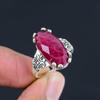 Натуральный рубин из стерлингового серебра 925 пробы овальной формы с драгоценным камнем, кольцо ручной работы с зубцом для женщин и девочек