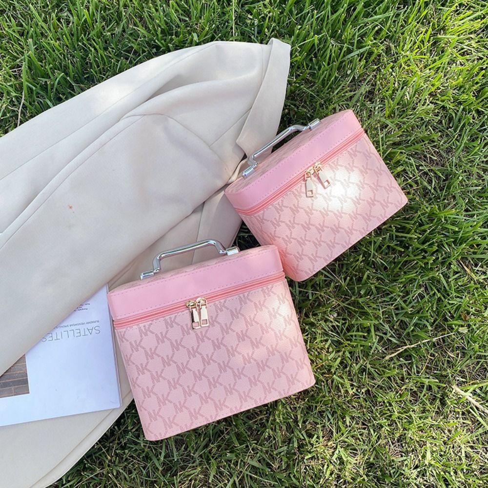 Модный водонепроницаемый косметический кейс большой вместимости из ПУ-кожи, дорожный чемодан, квадратный жесткий кейс для макияжа, женский