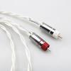 Премиальный 2-жильный кабель с серебряным покрытием 2RCA на 2RCA для чистой передачи звука в системах домашнего кинотеатра