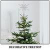 Christmas Tree Topper Star Lighted 30 LED Decorative Metal Wire Rustic Star for Tree Top Holiday Indoor Festive Decoration