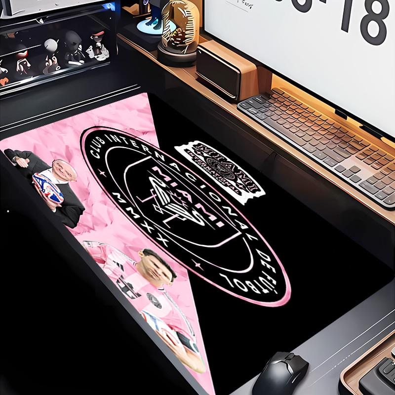 Inter Miami CF Theme Premium Non-slip Mouse Pad with Stitched Edges,Durable Rubber Material,for Desktop & Gaming Great Gifts