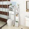 Multifunction 5‑Layer Vertical Storage Rack Shelf Cabinet Organizer for Bathroom Kitchen