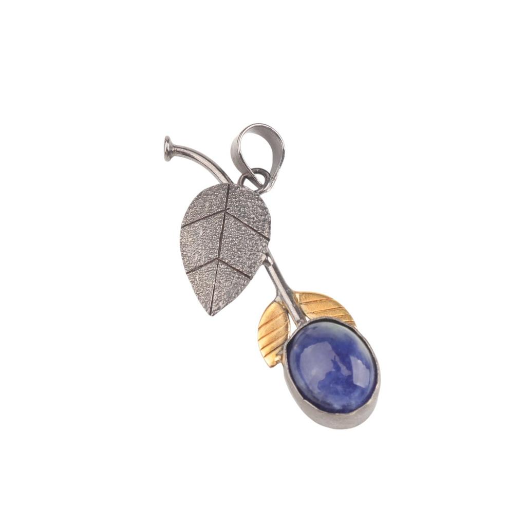 Natural Sodalite Gemstone Pendant 925 Stamped Silver Handcrafted Jewelry For Her PP-55-36