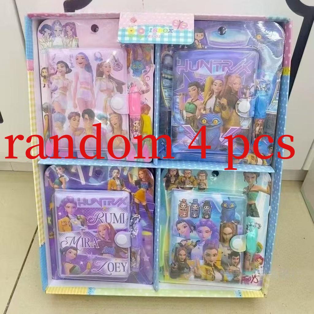 2026 new In Stock Hot KPOP Demon Hunters Notebook with Pen Set, Cartoon Student Stationery Journal Notebook for Fans Gift