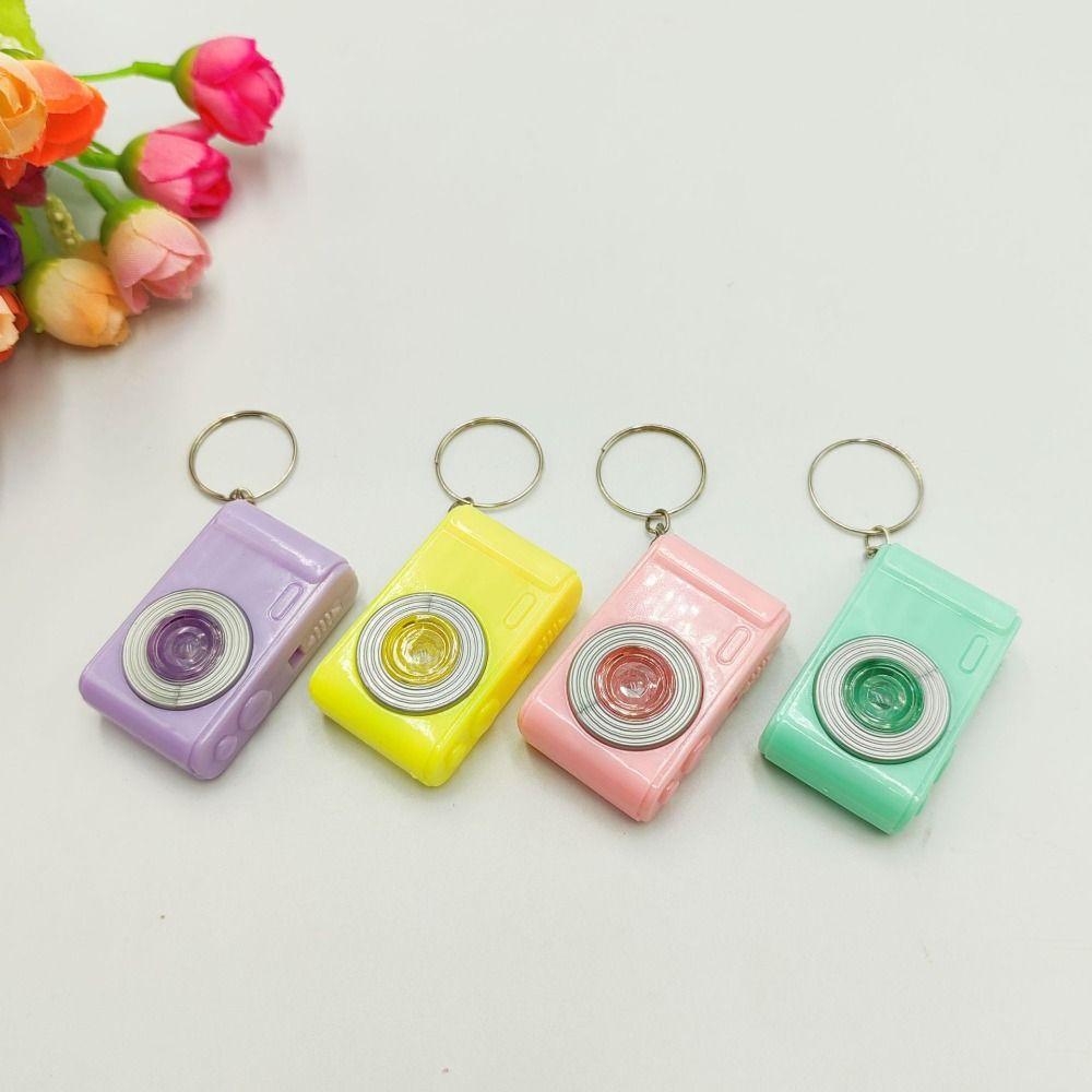 LED Camera Car Key Ring Plastic Mini Camera Toy LED Keychains  Children Toys