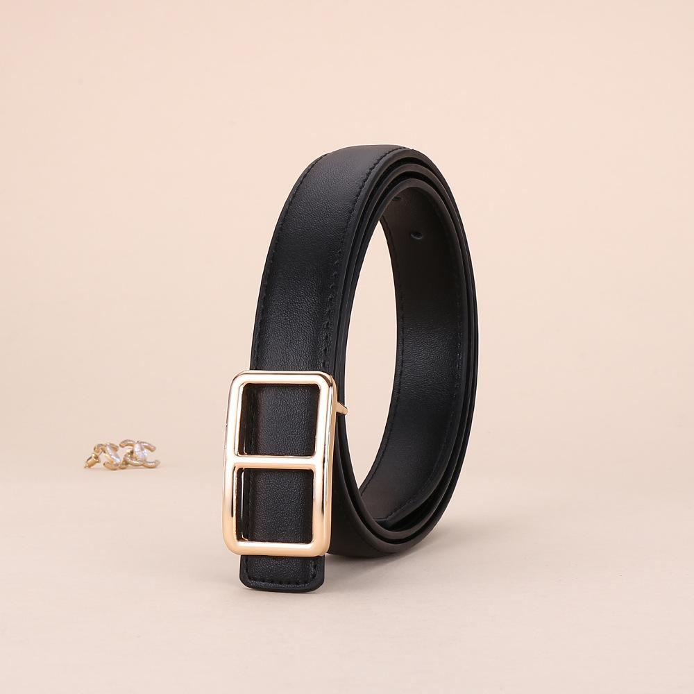 Кожаный ремень Женский повседневный деловой простой ремень Украшенный джинсовый ремень Haute Couture