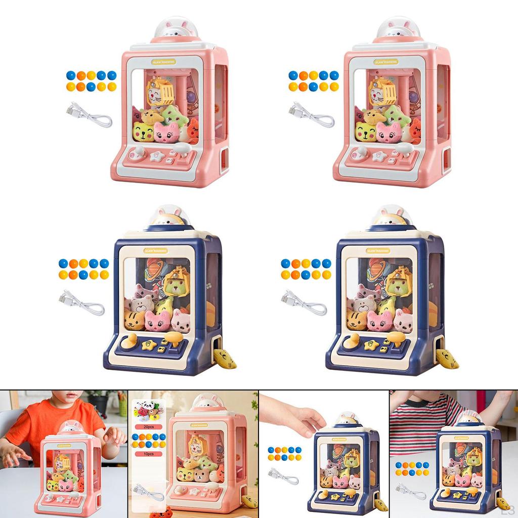 Детская электронная машина с когтем, торговый автомат с игрушками, два режима питания, захватывающая комнатная игра с призами-конфетами