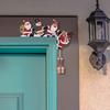 Cartoon Santa Claus Door Frame Wooden Door Frame Trim Christmas Door Corner Sign Home