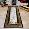 Коврик-дорожка Border Runner Черный Золотой Мраморный узор Придверный коврик Прихожая Прикроватный Ковер для дивана Домашнее украшение