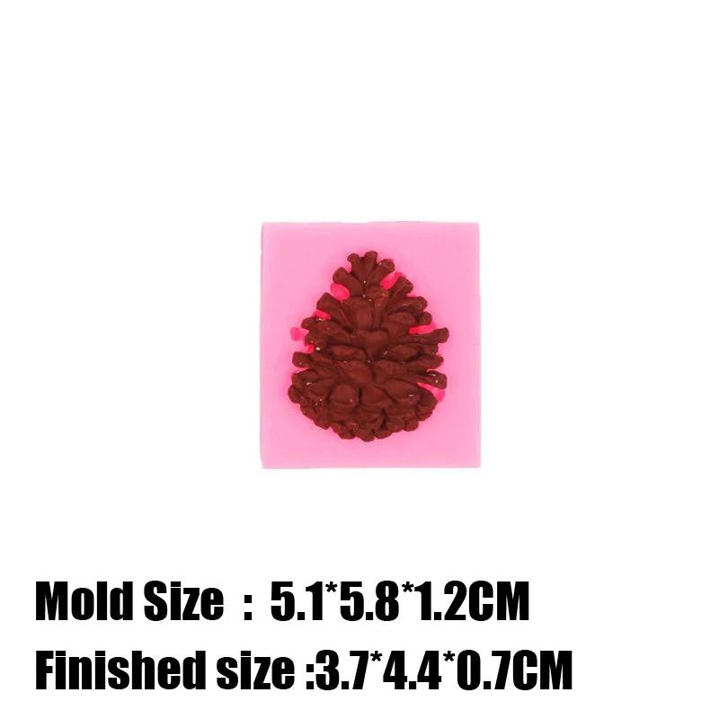 3 стиля листвы рождественской елки шишка силиконовая форма смола инструменты для вечеринки кексы помадка торты украшения инструменты