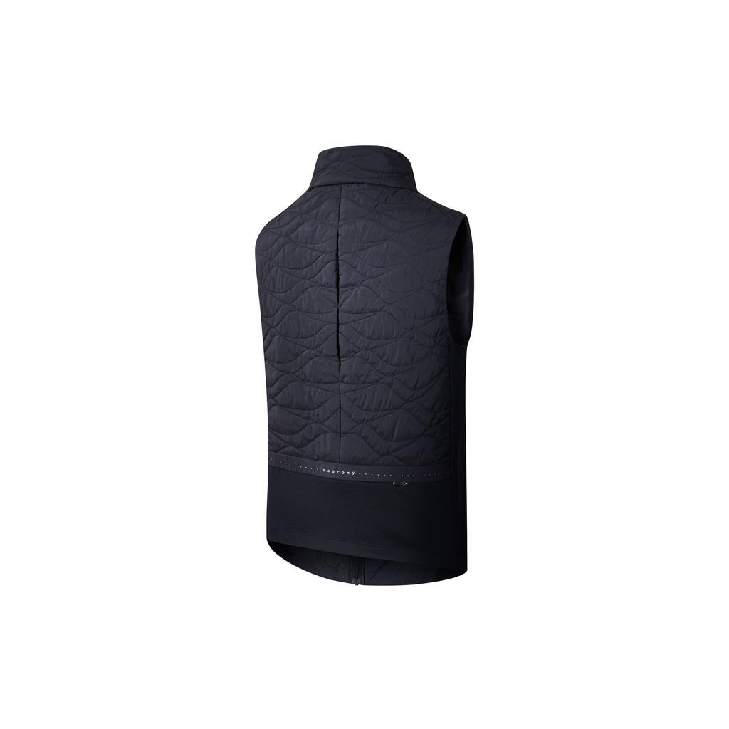 SAUCONY Однотонный повседневный жилет с воротником на молнии женский жилеты Черный SC1249042B-BK01