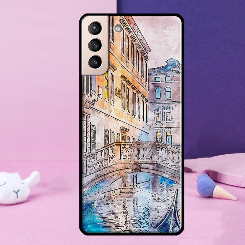 Путешествие Италия Улица Венеция Чехол для телефона Для Samsung Galaxy S25 Ultra S24 S23 Ultra S9 S10 S20 S21 S22 Plus S24 FE Чехол