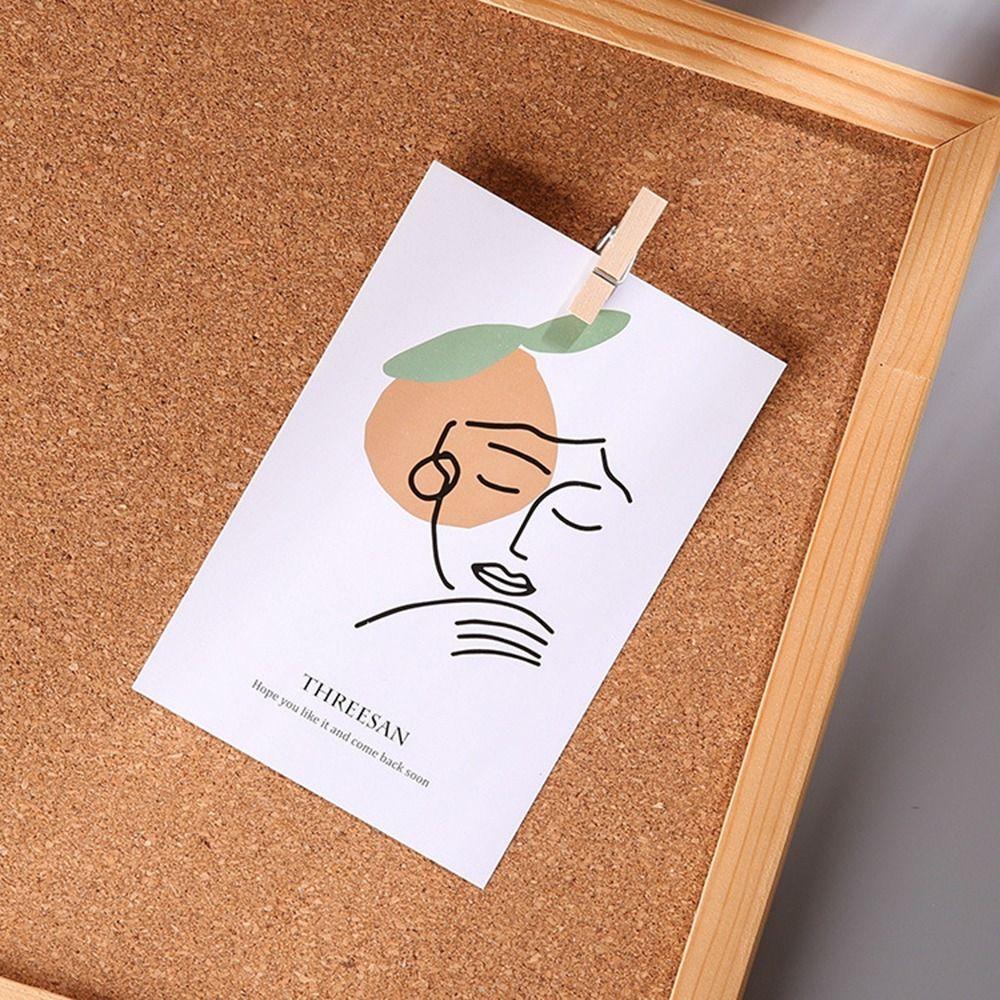 20Pcs/Box Creative Wooden Clip Push Pins Reusable Pushpins with Clips Office&School Supplies