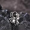 BLINGBAY Women's Vintage Gothic Spider Ring Black Gemstone Statement Adjustable Finger Jewelry for Halloween Party