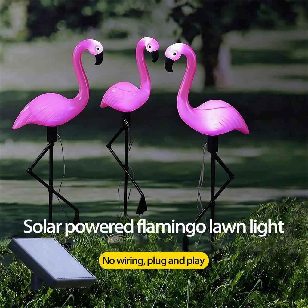 Уличный солнечный светильник Flamingo для газона: Водонепроницаемый декор для сада виллы
