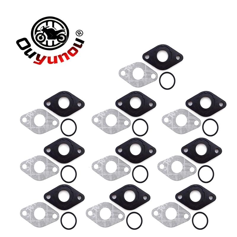Ouyunou 17mm Carburetor Carb Intake Gasket For GY6 50cc Moped Scooter Parts