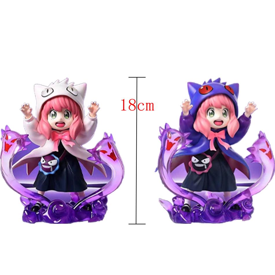 New  Anime Spy X Family CODE:White 14cm Toy PVC Anya Winter Clothing Detective Image Desktop Decorations Cute Gift for Kids