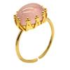 Shop Ring Free Size Silver 925 18KGP Natural Stone Crown Simple Made In Japan Gold SV15 Rose Quartz [Jewelry M] Men's Women's