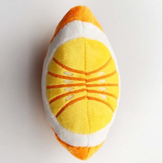 Dog Grinding Toy Orange Voice Bite-resistant Shape Built-in Plush Relieve Soft Touch Boredom Companion Squeeze Elastic Dog Squeak Toy