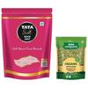 TATA Sampann Органический Мунг Чилка Дал, 500 г и каменная соль Тата | Премиум Сендха Намак | с природными микроэлементами | 1 кг Мешок