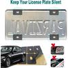 Aootf License Plate Frame Carbon Fiber- Black Aluminum Car Tag Holder Cover Printed Carbon Pattern With Screws Caps, Front & Rear 2 Pack