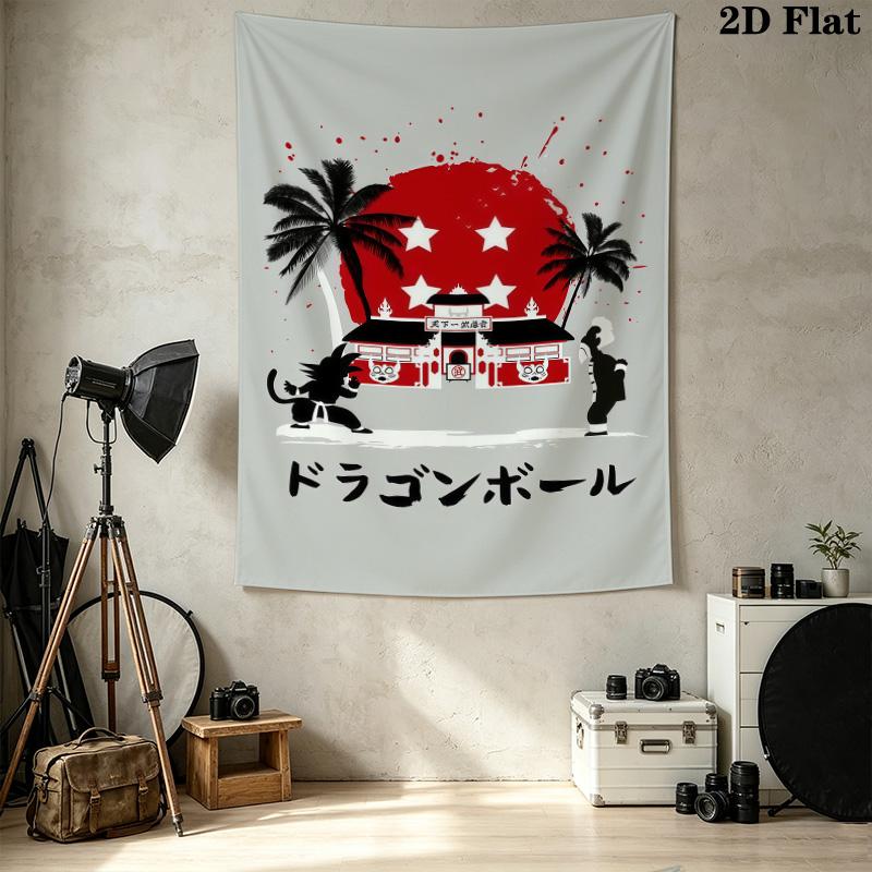 Dragon Ball Logo Wall Tapestry Aesthetic Wall Hanging Printed Fabric Blanket Decorative Tapestries For Bedroom Living Room Home Decor