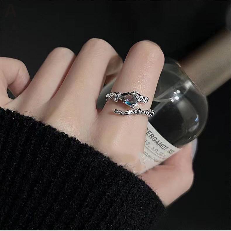 Персонализированное женское кольцо из розового сплава — элитное, легкое, роскошное, текстурированное, нестандартное отверстие, модные ювелирные изделия.