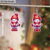 2D Flat Christmas Cartoon Christmas Hat Holding Ball Snowman Double-sided Pattern Earrings Jewelry Gift for Women Female