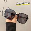 Men Women Oversized Sun Glasses Fashion Style Gradient Color Sunglasses Unisex Retro Square Frame Travel Goggle Shades Eyewear