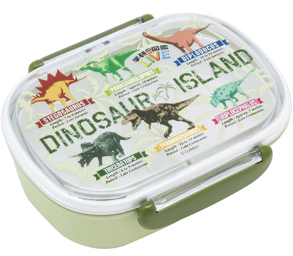 OSK Bento Box Lunch Box Gakken Illustrated Book LIVE 360ml by Removing the Made In Japan Dishwasher Safe Green [With Core/Lock Type/Microwaveable Lid]