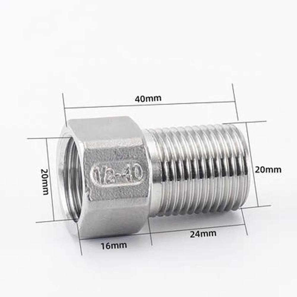 DN15 1/2" BSP Наружная резьба на внутреннюю шестигранная ниппель-переходник x Длина 32 40 50 100 мм Нержавеющая сталь 304 Трубный фитинг Соединитель Муфта Сантехника