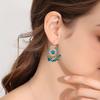 1 Pair Women Hook Earrings Colorful Ethnic Anti-deformed Bohemia Style Tassel Drop Earrings Female Jewelry